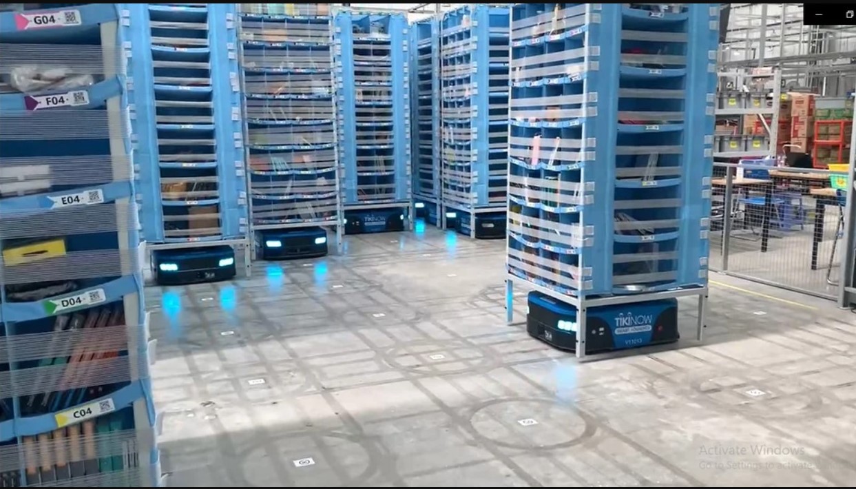 Tự động hóa quy trình lấy hàng bằng robot AGV trong kho hàng TiKi